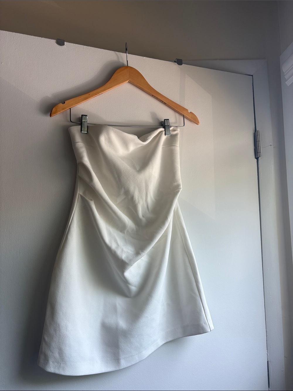 Zara Strapless White Mini Dress